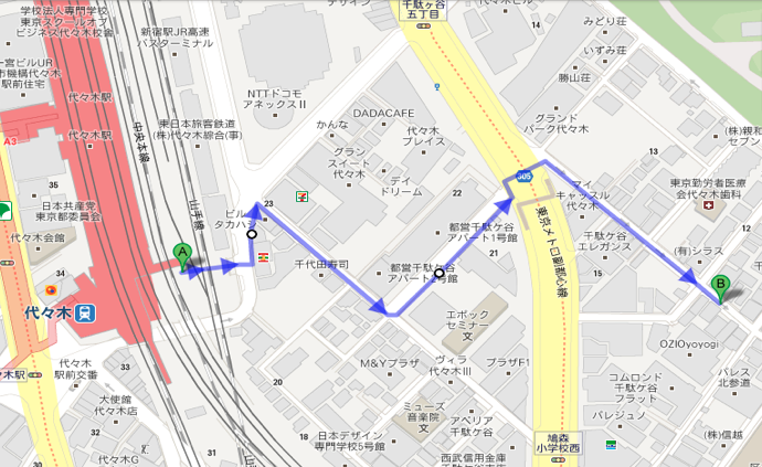 新校舎への地図