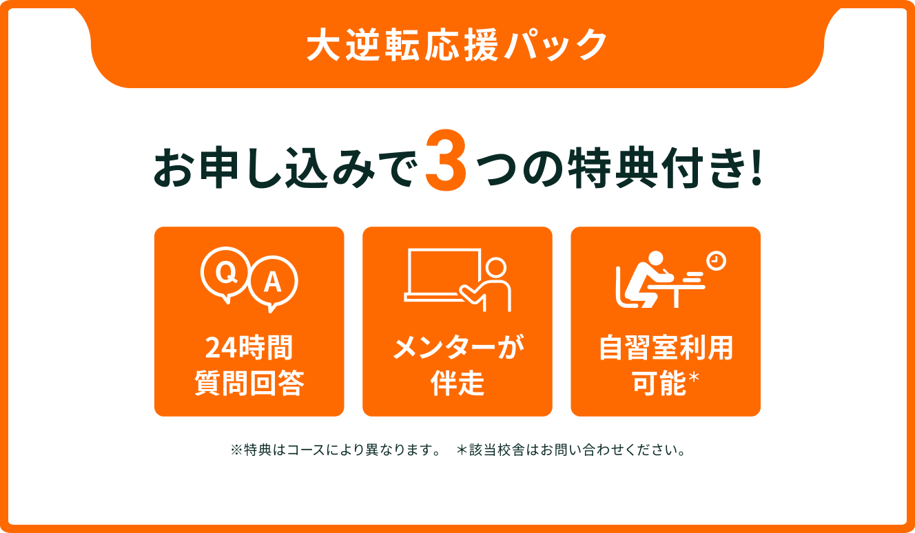 お申し込みで3つの特典付き